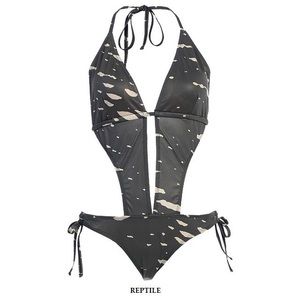 NWT- Cut out one piece swimsuit with adjustable strings.